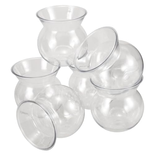 Beaupretty 6 Stück Teiliges Transparentes Mini Blumentopf für Kreative Kleine Pflanzgefäße aus Sicherem Kunststoff Niedliche Mini Pflanztöpfe zur Dekoration von Zimmerpflanzen und Kleinen von Beaupretty