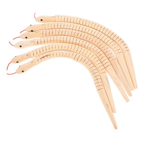 Beaupretty 6 Stück Teiliges Unvollendete Holzspielzeug schlangen Flexible Wackeltiere Natürliche Holzmodelle für Halloween Dekoration und Spaß Sicher und Langlebig für Garten und Beaupretty 6 Stück Teiliges Unvollendete Holzspielzeug schlangen Flexible Wackeltiere Natürliche Holzmodelle für Halloween Dekoration und Spaß Sicher und Langlebig für Garten und von Beaupretty