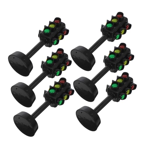 Beaupretty 6 Stück Teiliges Verkehrsampel Spielset LED Licht Kindersicheres Verkehrszeichen zur Verkehrserziehung Realistische und Verkehrsfluss Simulation Pädagogisch und Dekorativ für von Beaupretty