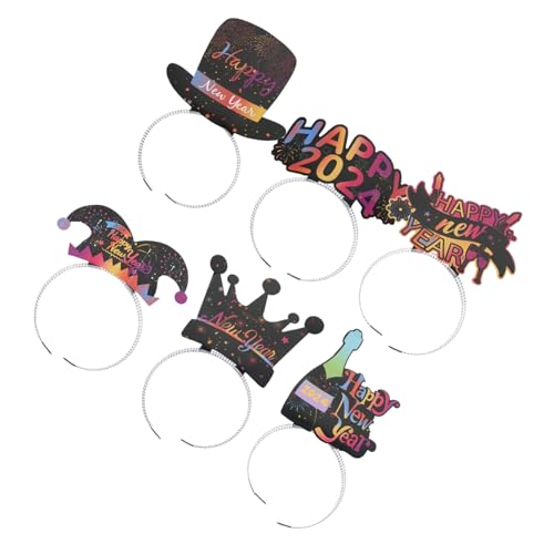 Beaupretty 6 Stück Teiliges Year Haarreif Leichtes und Bequemes Party Haarreif mit Neujahrs Design für Silvester Weihnachts und Festtagsfeiern Vielseitiger Haarschmuck für Frauen und Foto von Beaupretty