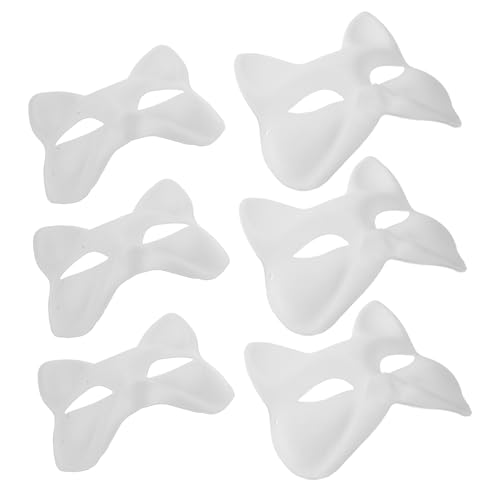Beaupretty 6 Stück Unbemalte Pappmaché Masken für Halloween Kostümparty und Kreative Gestaltung von Beaupretty