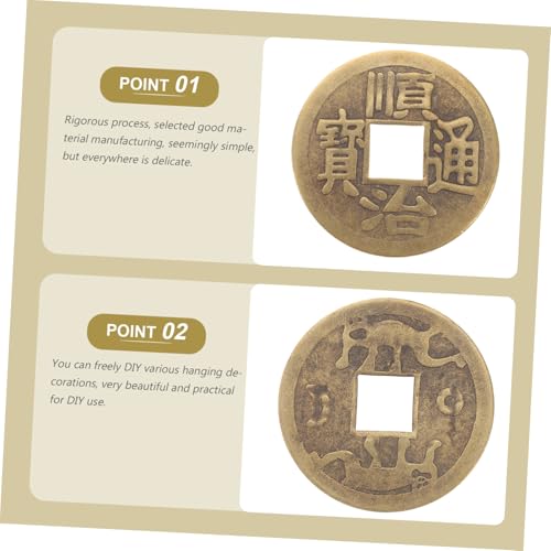 Beaupretty 6 Stück Vintage Messing Münzen Chinesische Glücksmünzen Feng Shui Dekoration DIY Zubehör für Büro und Beaupretty 6 Stück Vintage Messing Münzen Chinesische Glücksmünzen Feng Shui Dekoration DIY Zubehör für Büro und von Beaupretty