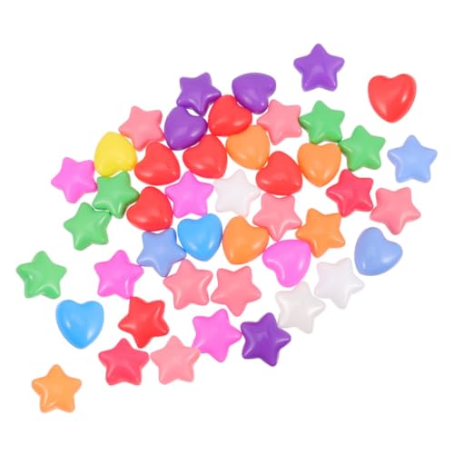 Beaupretty 60 Stück Teiliges Bunte Stern und Herzball Poolspielzeuge für Ballgruben Partys und Aktivitäten Drinnen und Draußen Fördert Hand Augen Koordination und Bewegung von Beaupretty