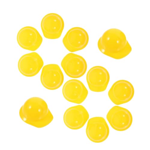 Beaupretty 60 Stück Teiliges Mini Sicherheitshelme aus Robustem Dekorative Kleine Bauhelme als Puppen und Haustier Accessoire Vielseitiger Party und Flaschenaufsatz Gelb Langlebig und von Beaupretty
