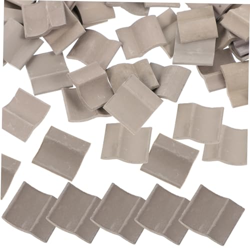 Beaupretty 60 Stück Teiliges Miniatur Ziegelset aus Hochwertigem Realistische DIY Dachziegel für Modellbau Mikro Landschaftsdekoration Geeignet für Sandtisch Puppenhaus Handgefertigt von Beaupretty