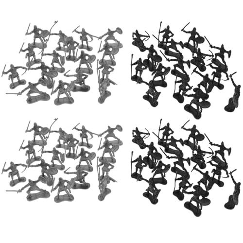 Beaupretty 60 Stück Teiliges Set Mittelalterliche Mini Soldaten Figuren aus Robustem Kunststoff in Schwarz Silber Inklusive Römischer Ritter und Kavallerie Pädagogisches für Jungen und Beaupretty 60 Stück Teiliges Set Mittelalterliche Mini Soldaten Figuren aus Robustem Kunststoff in Schwarz Silber Inklusive Römischer Ritter und Kavallerie Pädagogisches für Jungen und von Beaupretty