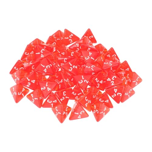 Beaupretty 60 Stück Teiliges Transparent rotes Dice Set mit Mehrseitigen Zahlenwürfeln Kleine Polyedrische Spielwürfel für Brettspiele und Rollenspiel Leicht und Detailreich für Party und von Beaupretty