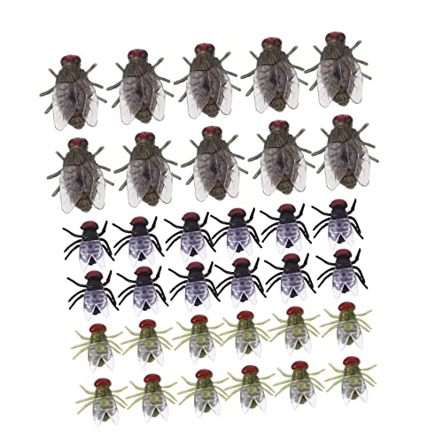 Beaupretty 60 Stück Teiliges von Realistischen Fliegen Spielzeugen Gruselige Halloween Streich Requisiten für Partys für Aprilscherze und Lustige mit Freunden von Beaupretty
