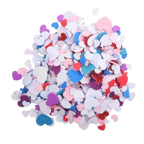 Beaupretty 610 Stück Selbstklebende Schaumstoff Herzaufkleber Goldglitzer Herzförmige Bastelsticker für Valentinstag Dekoration DIY Scrapbooking Romantische Feiertagsdeko von Beaupretty