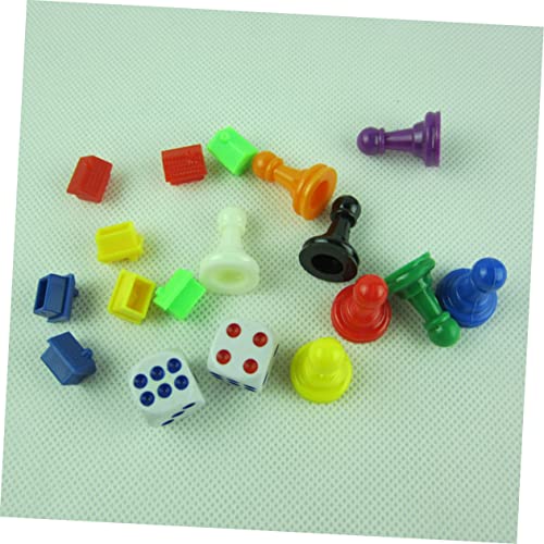 Beaupretty 64 Stück Teiliges Schachspiel Zubehör Bunte Kunststoff Schachfiguren Ersatzsteine Kindgerechte Farberkennung Langlebig für Schachanfänger und Lernspiel von Beaupretty