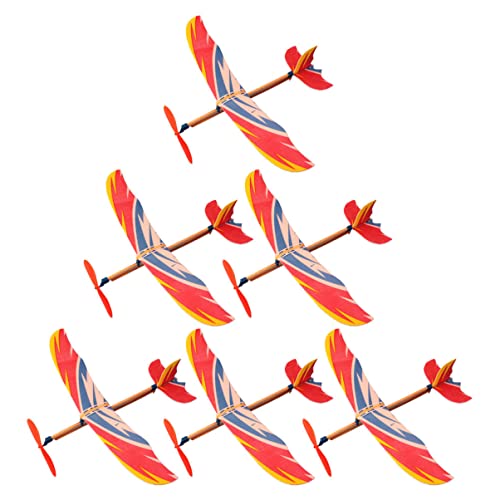 Beaupretty Selbstgemacht Segelflugzeug Spielzeug 6 Stücke für Kinder Handgemachte Bunte Flugzeuge Pädagogisches Lernspielzeug für Geburtstagsgeschenke und Alltag von Beaupretty
