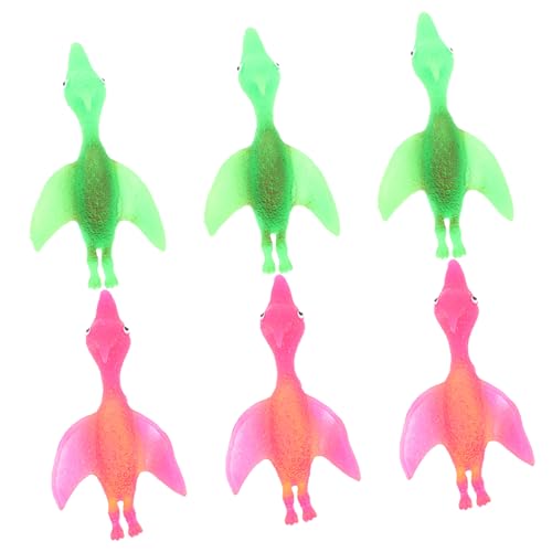 Beaupretty 6Stücke Teiliges Dinosaurier Dehnbarer Fingerflieger Hochwertiges Sicheres Material für Lustiges Freizeitspielzeug zur Stressbewältigung Fliegende Dinosaurier von Beaupretty