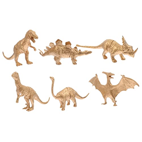 Beaupretty 6Stücke Teiliges Goldener Dinosaurierfiguren aus Sicherem Kreative Dekoration für Kinderzimmer und Puppenhäuser für Dino Fans Beaupretty 6Stücke Teiliges Goldener Dinosaurierfiguren aus Sicherem Kreative Dekoration für Kinderzimmer und Puppenhäuser für Dino Fans von Beaupretty