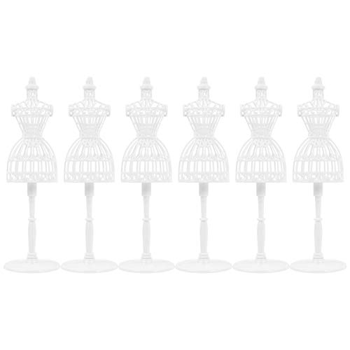 Beaupretty 6Stücke Teiliges Miniatur Puppenkleid Display Stand Hohlstütze für Puppenmode aus Hochwertigem zum Ausstellen von Puppenkleidern und Zubehör von Beaupretty