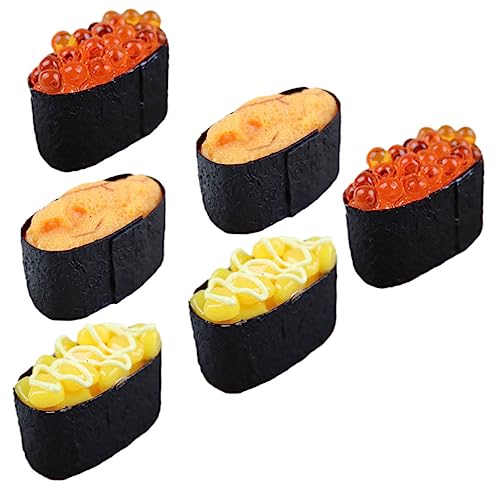 Beaupretty 6Stücke Teiliges Realistisches Sushi Modellset Simulation von Onigiri und Sushi für Küchen und Dekoideen für Ausstellungen Foto Requisiten und Sushi Restaurants von Beaupretty