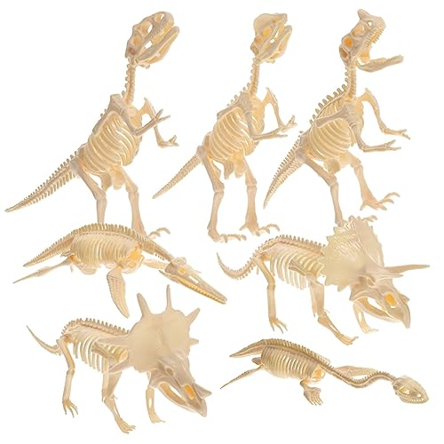 Beaupretty 7 Stück Teiliges Dinosaurier Skelett Bastelset für Realistische Dinosaurier Knochen Modellbausatz Detailgetreues DIY für Wissenschaft und Kreativität für Junge Dino Fans von Beaupretty