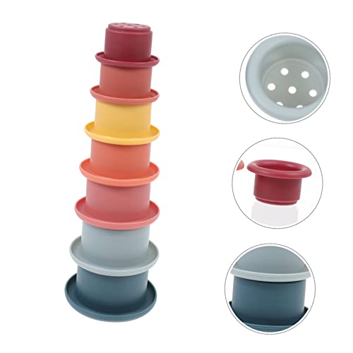 Beaupretty 7 Stück Teiliges Farbiges Stapelbecherspielzeug aus Lebensmittelechtem Silikon Stapelbares Badespielzeug für Junge Mädchen Sicher und Langlebig Fördert Motorische Fähigkeiten und Beaupretty 7 Stück Teiliges Farbiges Stapelbecherspielzeug aus Lebensmittelechtem Silikon Stapelbares Badespielzeug für Junge Mädchen Sicher und Langlebig Fördert Motorische Fähigkeiten und von Beaupretty