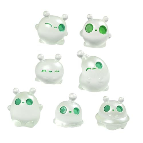 Beaupretty 7 Stück Teiliges Leuchtende Harzfiguren Miniatur Außerirdische DIY Mikro Landschaft Dekoration Nachtlicht für Schreibtisch Büro Kinderzimmer Feengarten Party von Beaupretty