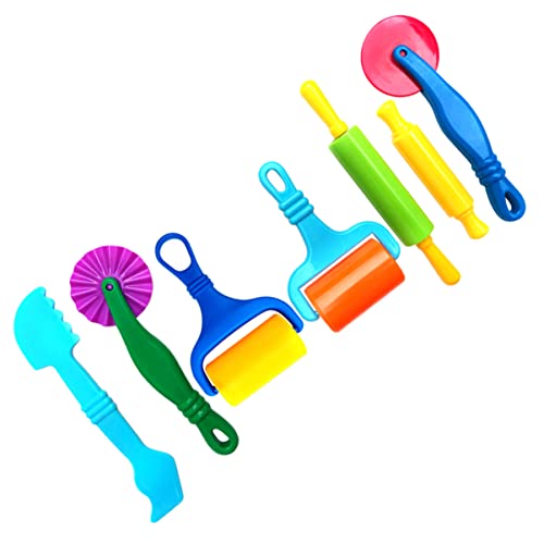 Beaupretty 7 Stück Teiliges Set Kreative DIY Kunststoff Handroller Kneten Werkzeug für Farbe Zufällig zum Modellieren und Formen von Knete Zufällige Farbe Zufällige Farbe von Beaupretty