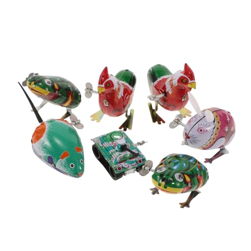 Beaupretty 7 Stück Vintage Style Teiliges Blechspielzeug Aufziehspielzeug für Windspielzeug Geschicklichkeit und Hand Auge Koordination für Spiel und Fotografie von Beaupretty