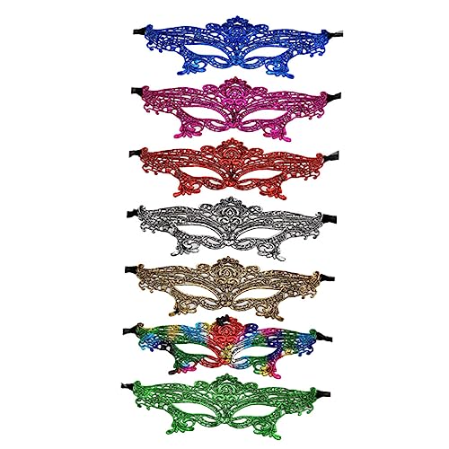 Beaupretty 7 Stück kreative Kostümmaske halloween masken halloweenmaske masquerade hallowen masks masken fasching augenmasken eye mask Tänzer-Party- Party-Maske Prommasken Maskerademaske von Beaupretty