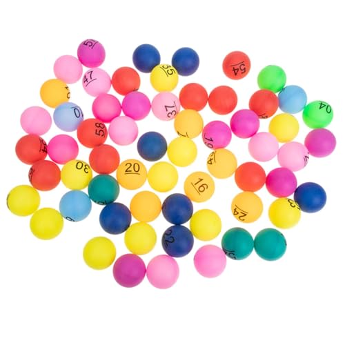 Beaupretty 70 Stück Teiliges Bunte Kunststoffkugeln für Bingo Spiele und Gruppenaktivitäten Langlebige Plastikbälle für Faire Ziehungen bei und Eventspielen von Beaupretty