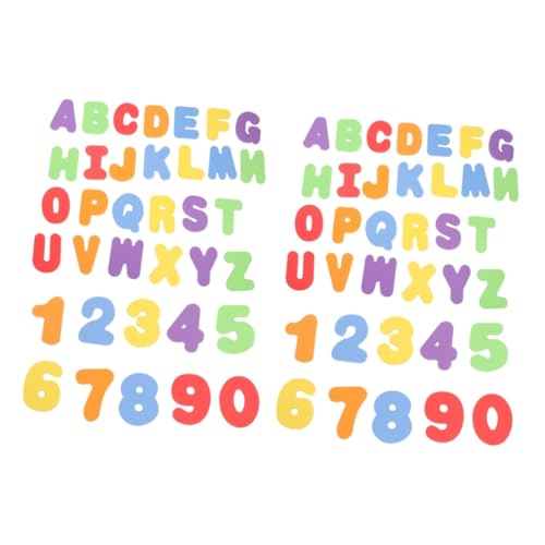 Beaupretty 72 Stck. Teiliges Badespielzeug aus Weichem Eva mit Bunten Alphabet und Zahlen Badewannenspielzeugen Haftend Langlebig Pädagogisch für Spielerisches Lernen Beim Baden von Beaupretty