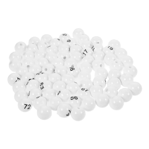 Beaupretty 75 Stücke Tombola Kugeln für Partyspiele Wiederverwendbare Nummerierte Spielbälle aus Kunststoff für Bingo und Verlosungen von Beaupretty