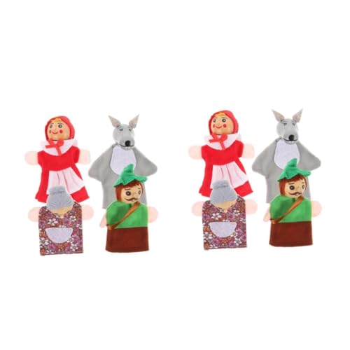 Beaupretty 8 Stck. Teiliges Holz Tier Fingerpuppen für Kleinkinder Bunte Handgefertigte Cartoon Figuren Pädagogische Handpuppen für Eltern Junge Mädchen Interaktion und Geschichtenerzählen von Beaupretty