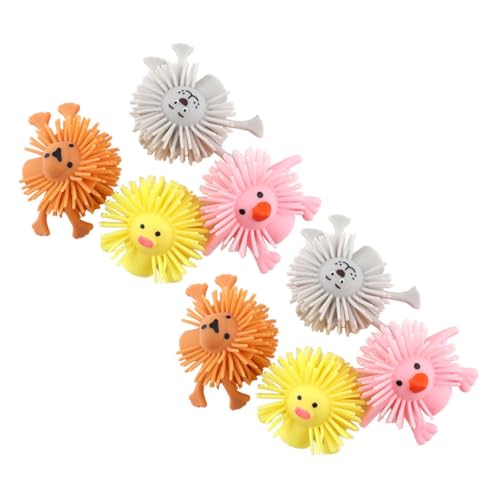 Beaupretty 8 Stück Teiliges Animal Finger Puppet Set aus Weichem TPR Lustiges und Kompaktes Kinderspielzeug zur Stressreduktion Tierisches Design für Eltern Junge Mädchen Interaktion und von Beaupretty