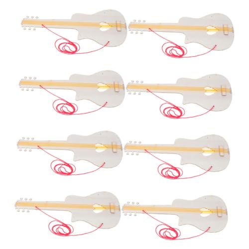 Beaupretty 8 Stück Teiliges DIY Holzgitarren Ausschnitte für Unfertige Holzgitarren zur Verschönerung Musikinstrumente für Bastelprojekte für Geburtstagsfeiern und Kreative Aktivitäten von Beaupretty