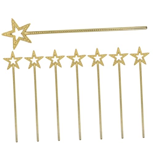 Beaupretty 8 Stück Teiliges Feenstäbe mit magischem Design Leichte Kunststoff Feenstäbe in Gold Sichere Feen Spielzeuge für Fasching Bühnenauftritte und Kindergeburtstag von Beaupretty