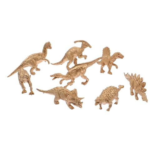 Beaupretty 8 Stück Teiliges Goldenes Dinosaurier Modell Realistische Miniatur Tierfiguren Kreative Desktop Deko und Kinderspielzeug für Party Garten und Frühkindliche Bildung von Beaupretty