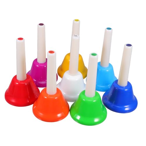 Beaupretty 8 Stück Teiliges Handglocken Set aus Holz und Metall Bunte Klangschellen für Robuste Musikinstrumente für Musikalische Früherziehung Verschiedene Töne für Musikalische Entwicklung Beaupretty 8 Stück Teiliges Handglocken Set aus Holz und Metall Bunte Klangschellen für Robuste Musikinstrumente für Musikalische Früherziehung Verschiedene Töne für Musikalische Entwicklung von Beaupretty