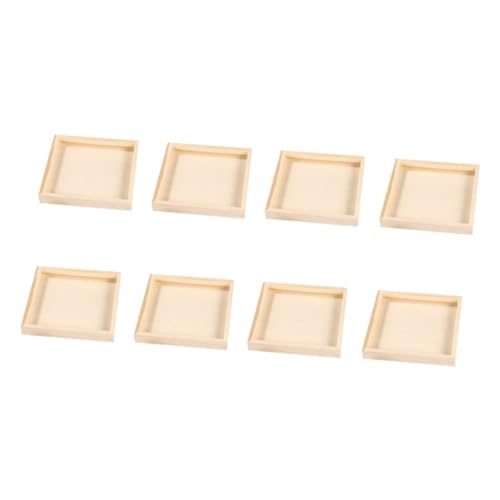 Beaupretty 8 Stück Teiliges Holztablett für Puzzle Aufbewahrung Stabiles Umweltfreundliches Holztablett für Würfelrätsel Praktisches Sortier Organisationstablett für Kinderzimmer von Beaupretty