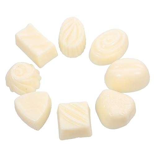 Beaupretty 8 Stück Teiliges Künstliche Schokoladenmodelle aus Langlebigem PVC Realistisch Geformt Dekorativ für Küchen Hochzeiten Schaufenster und Veranstaltungsdekorationen Weiße Farbe von Beaupretty