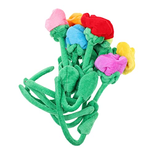 Beaupretty 8 Stück Teiliges Kunstblumenstrauß aus Plüsch Flexible Rosenblüten für Romantische Dekorationen als Valentinstagsgeschenk oder Kinderspielzeug Wiederverwendbar und Waschbar von Beaupretty