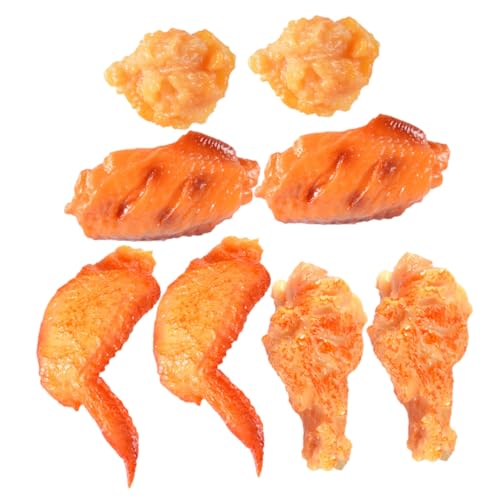 Beaupretty 8 Stück Teiliges Lebensechter Gefälschter Brathähnchen Modelle aus Strapazierfähigem PVC Realistische Hähnchenschenkel Flügel und Nuggets Vielseitig für Spiel Dekoration und von Beaupretty
