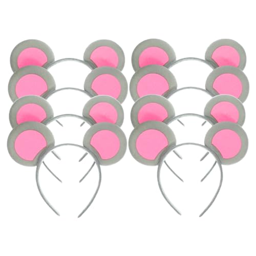 Beaupretty 8 Stück Teiliges Mausohren Haarreifen aus Stoff Leichtes Flexibles Stirnband für Erwachsene Bequeme Kostüm und Cosplay Accessoires Geeignet für Halloween Party Rollenspiele von Beaupretty
