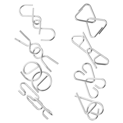 Beaupretty 8 Stück Teiliges Metall Puzzle Set Chinesisches Antikes Design Brain Teaser für Geduldspiel Konzentration und Problemlösungsfähigkeiten von Beaupretty