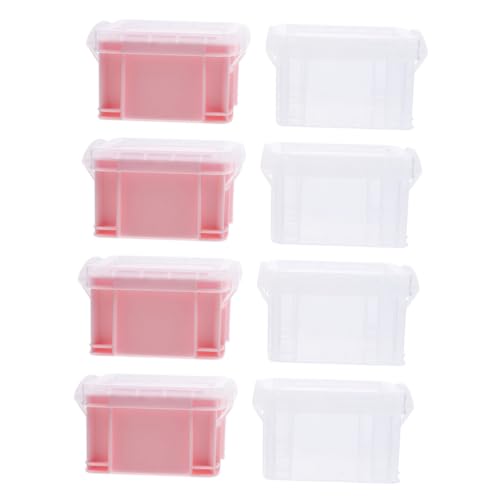 Beaupretty 8 Stück Teiliges Mini Aufbewahrungsboxen mit Deckel Robuste Kunststoffbehälter für Schmuck und Kleine Gegenstände Stapelbar und Transparent für Schlafzimmer und Wohnzimmer von Beaupretty