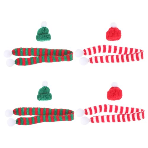 Beaupretty 8 Stück Teiliges Mini Strickmützen und Schals aus Weichem Garn Leichte Flaschen deko für Weinflaschen Vielseitig Verwendbar als Weihnachtsdeko und Bastelzubehör von Beaupretty