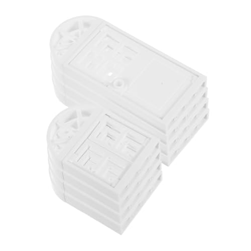 Beaupretty 8 Stück Teiliges Miniatur-Dollhouse Fenster Türset aus Weißem Kunststoff Detailgetreue Miniaturrahmen für DIY Puppenhaus Vielseitiges Zubehör für Mini-Szene und Kreative von Beaupretty