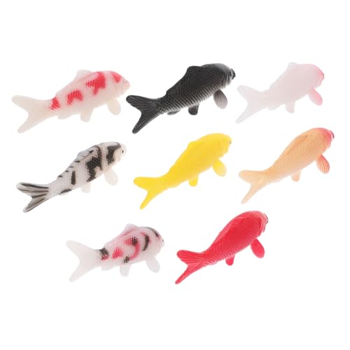 Beaupretty 8 Stück Teiliges Realistischer Koi Fisch Figuren aus PVC Langlebig und Farbbeständig Leichte Mini Deko für Aquarium Teich und Fotorequisiten für Freunde und Familie von Beaupretty