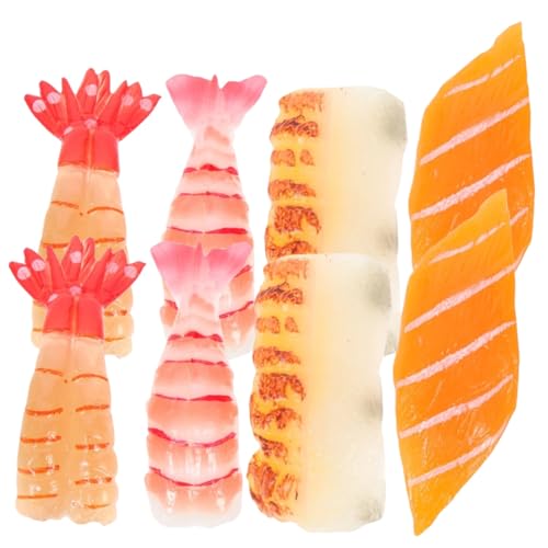 Beaupretty 8 Stück Teiliges Realistisches Sushi Modell Detailgetreues Künstliches Sushi Langlebige Fake Food Dekoration für Fotografie Küchendeko Home Display und Kinderspielzeug von Beaupretty