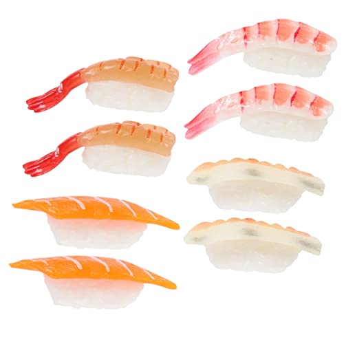 Beaupretty 8 Stück Teiliges Sushi Modell Imitierte Sushi Spielzeuge aus Robustem für Deko und Fotografie Lebensechte Nachbildung für Kreative Arrangements von Beaupretty