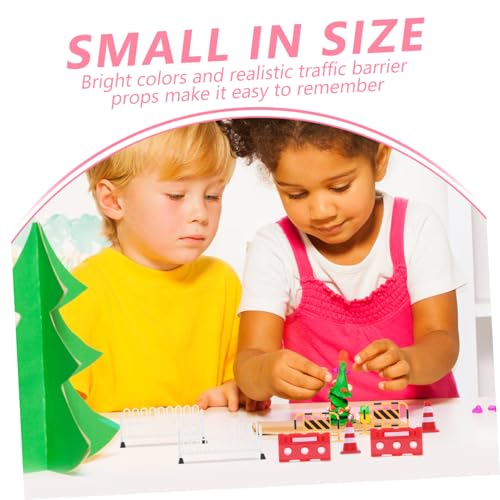 Beaupretty 8 Stück Teiliges Verkehrsschilder Spielzeugset für Kleinkinder Kleine Verkehrsleitkegel Pädagogisches Straßenschild für Lernspiele Miniatur Straßenszenen und Rollenspiele von Beaupretty
