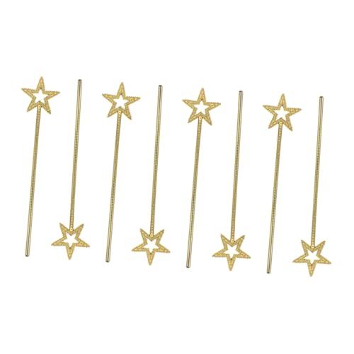 Beaupretty 8 Stück Teiliges sternförmige Feenstäbe aus Kunststoff Fünfzackiger Stern Leuchtend Goldfarben Dekorative Feenstäbe für Party Fotoshooting und Fantasievolles von Beaupretty