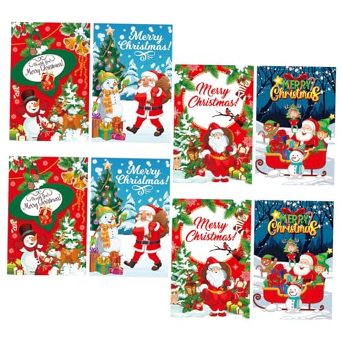Beaupretty 8 Stück Weinflaschen Aufkleber Teiliges Papier Etiketten Weihnachtsmotiv Festliche Flaschendekoration für Weihnachts und Themenpartys Kreative Weinetiketten für Flaschen von Beaupretty