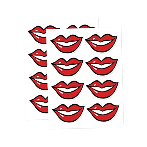 Beaupretty 80 Stück Teiliges Maskenaufkleber Lippen Smile Decals Selbstklebend Langlebig Kunststoff für Gesichtsmaske Dekoration für Servicebranche von Beaupretty
